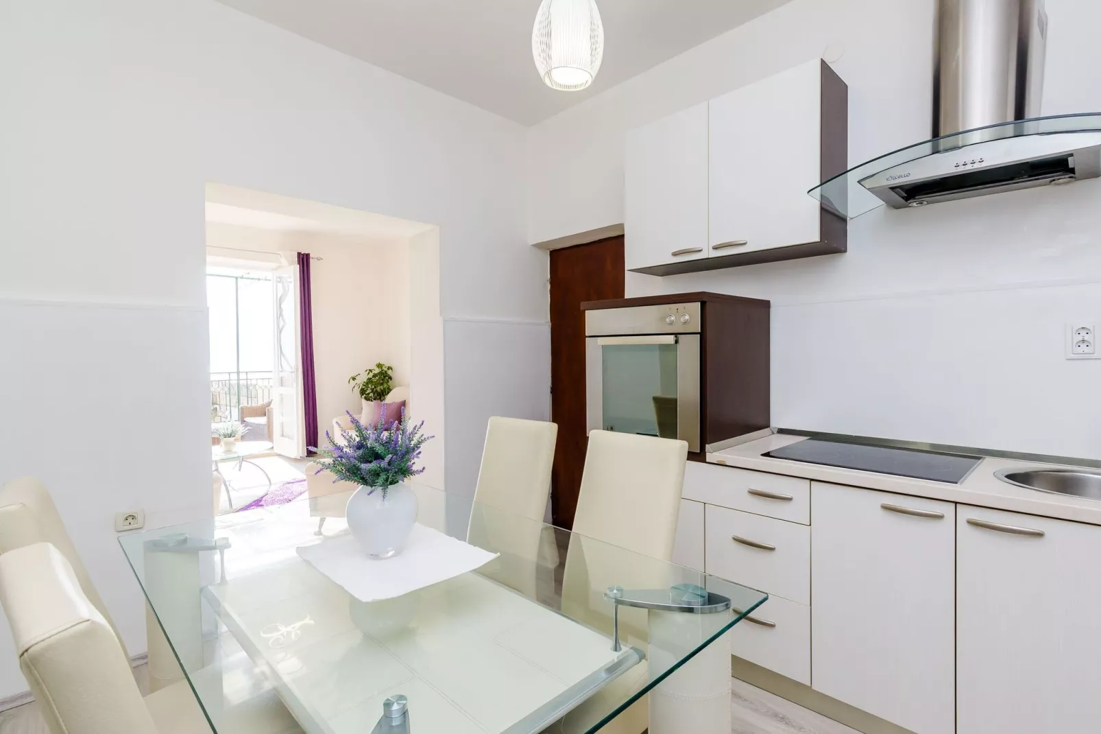 Apartments Isabora - Two-Bedroom Apartment with Terrace and Partial Sea View (Nea)-Dining room