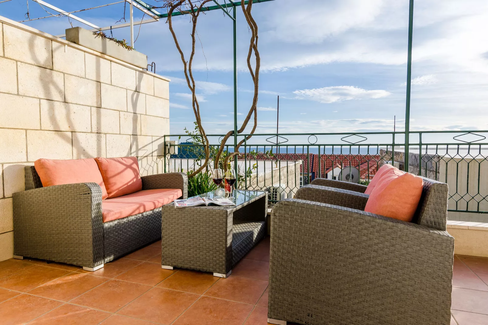 Apartments Isabora - Two-Bedroom Apartment with Terrace and Partial Sea View (Nea)-Terrace
