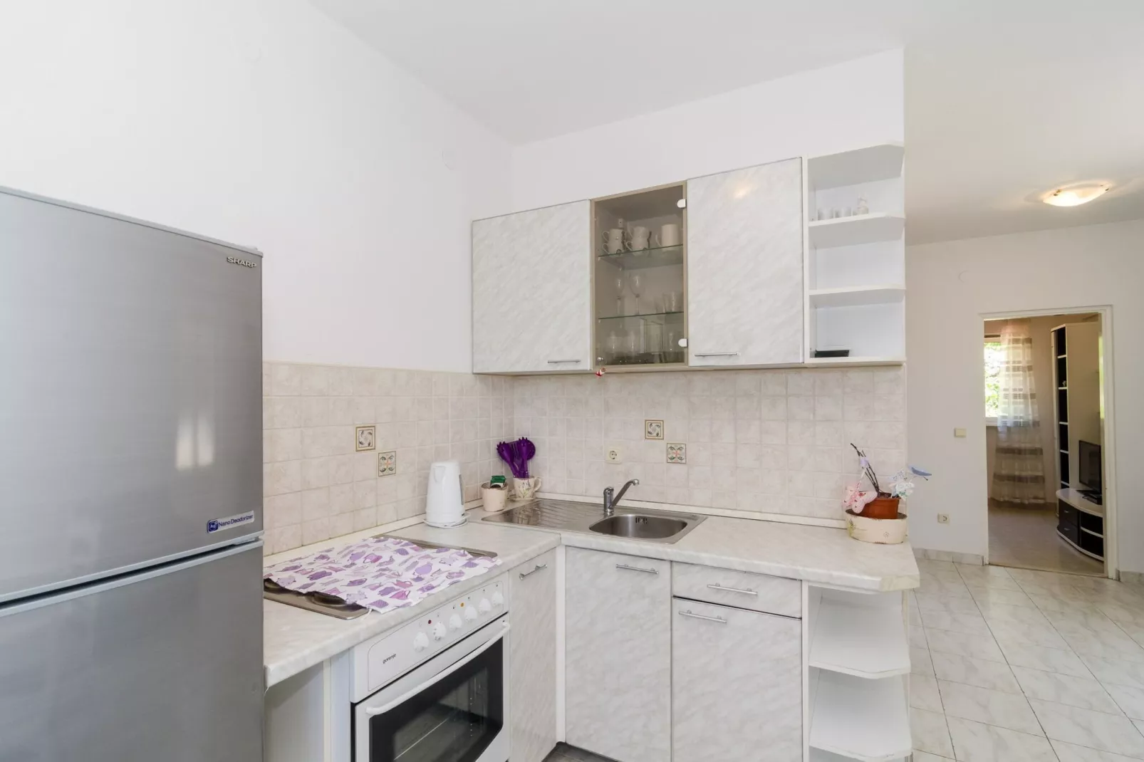 Apartments Villa Dingač-Borak - Comfort Two Bedroom Apartment with Balcony No.6-Cuisine