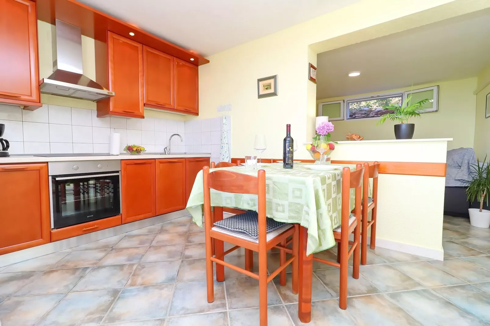 Apartments Stipo - Comfort One Bedroom Apartment with Terrace and Sea View (A1)-Küche