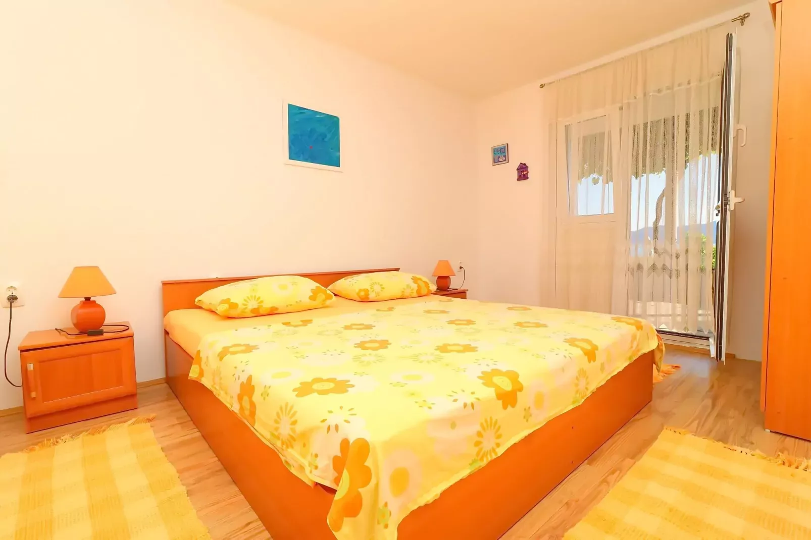 Apartments Stipo - Comfort One Bedroom Apartment with Terrace and Sea View (A1)-Schlafzimmer