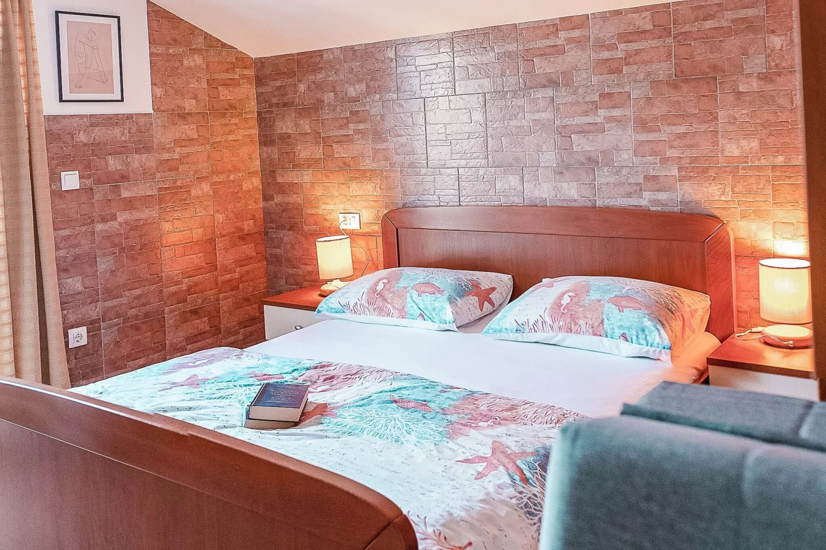 Apartments Senjo - Studio Apartment with Balcony and Garden View (Apartman 5)-Chambre