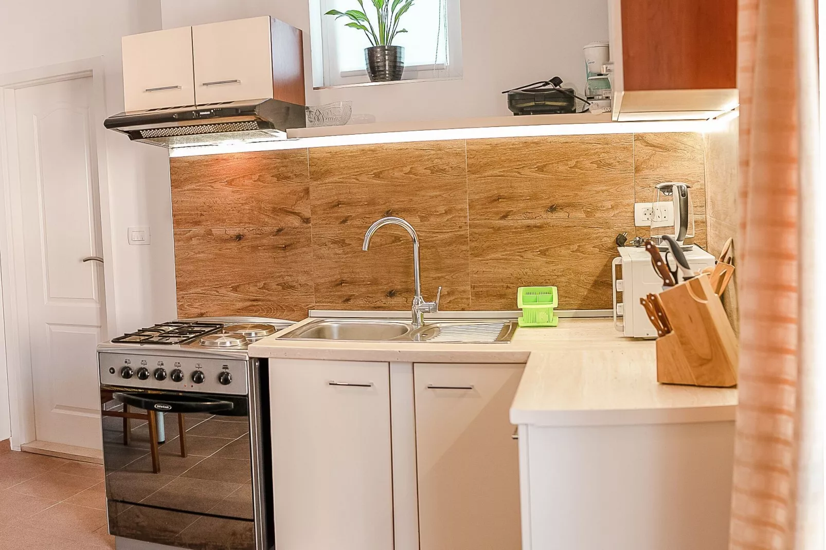 Apartments Senjo - One Bedroom Apartment with Balcony and Sea View (4 adults) (Apartman 3)-Cuisine