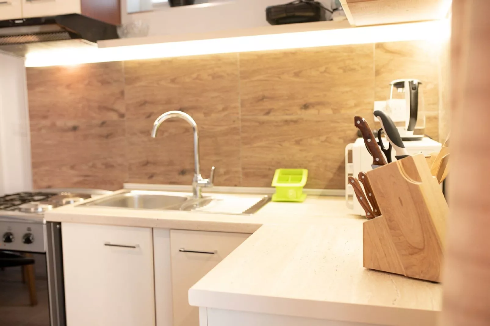 Apartments Senjo - One Bedroom Apartment with Balcony and Sea View (4 adults) (Apartman 3)-Cuisine