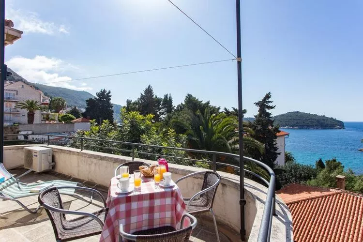 Holiday Home Patricija-Duplex Three Bedroom Apartment with Balcony and Sea View (A6+1)-Terrasse