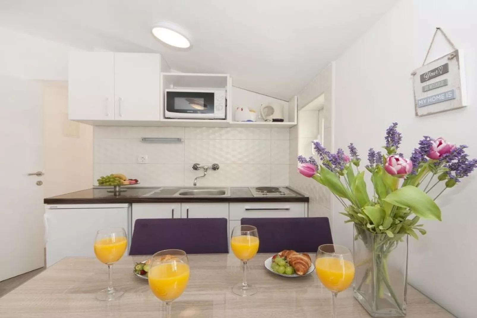 Apartments Villa Angela - One Bedroom Apartment with Terrace and Sea View (Erika)-Cuisine