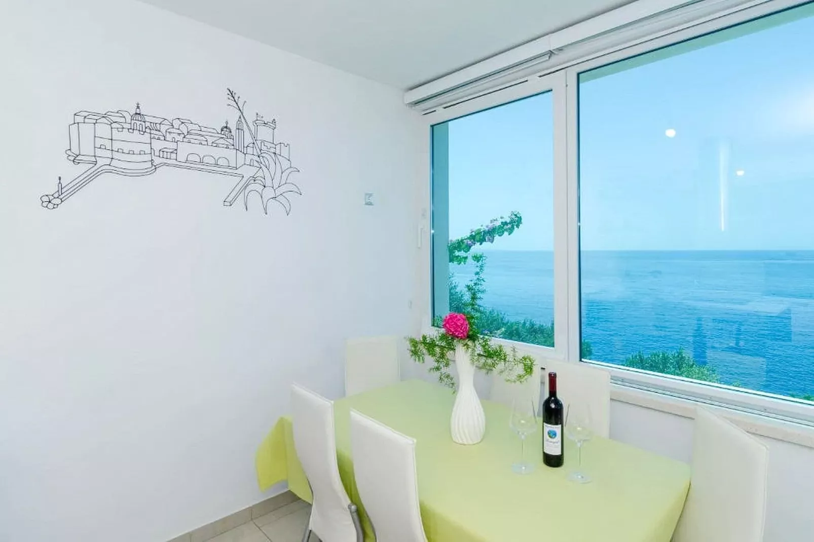 Apartments Villa Bella Vista - Two Bedroom Apartment with Balcony and  Sea  View-Salle à manger