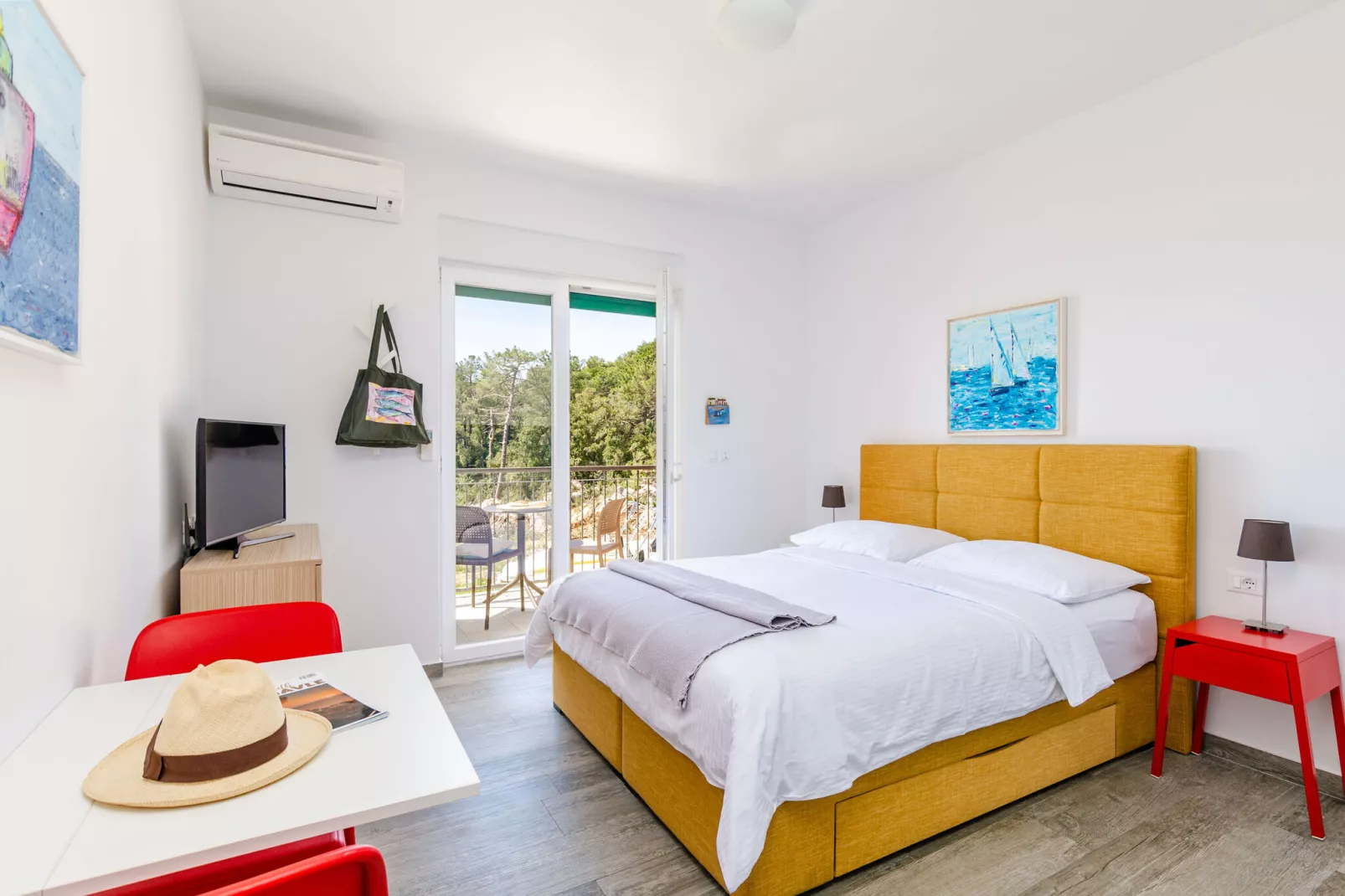 Apartments Villa Lukas - ''No.6'' Studio Apartment with Balcony and Sea View-Bedroom