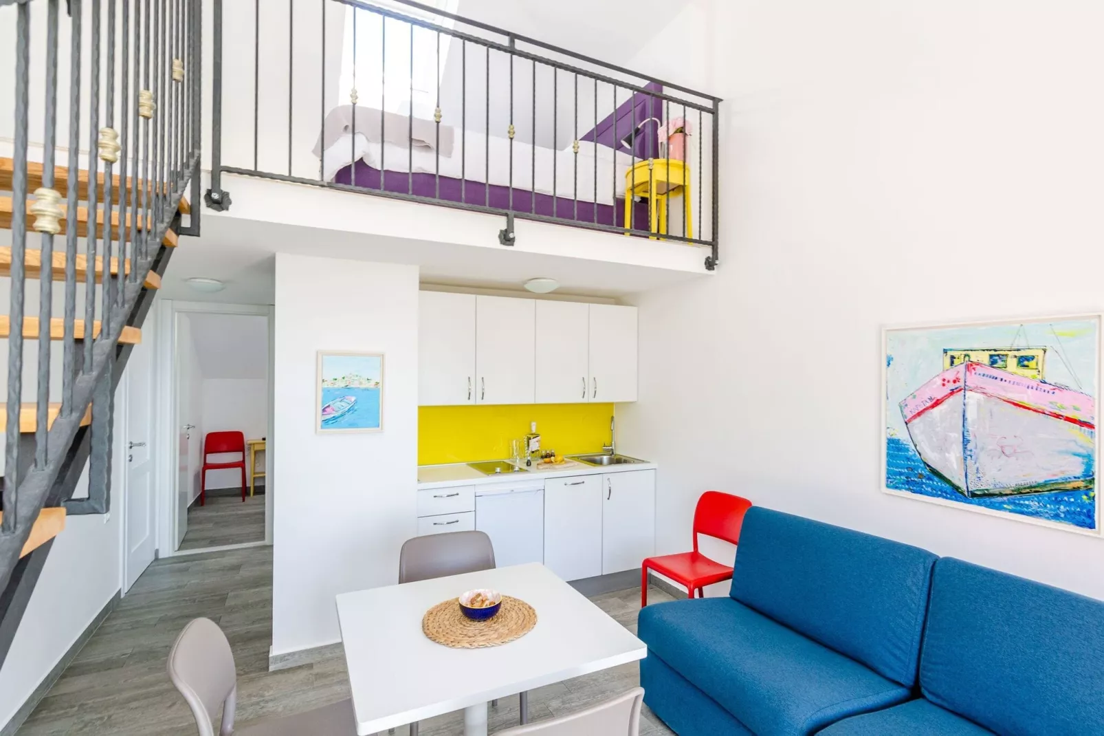 Apartments Villa Lukas - ''No.9'' Gallery Two Bedroom Apartment with Balcony and Sea View-Indoor