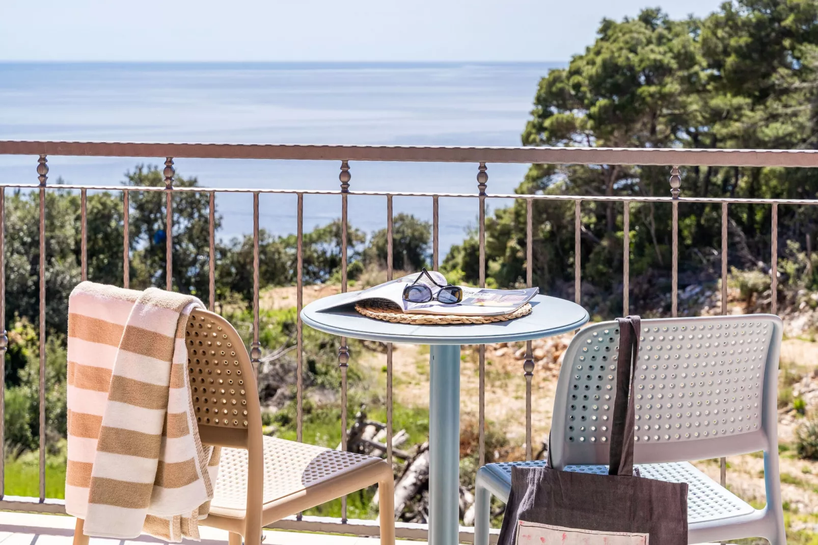 Apartments Villa Lukas - ''No.11'' Gallery Studio Apartment with Balcony and Sea View-Terrace balcony