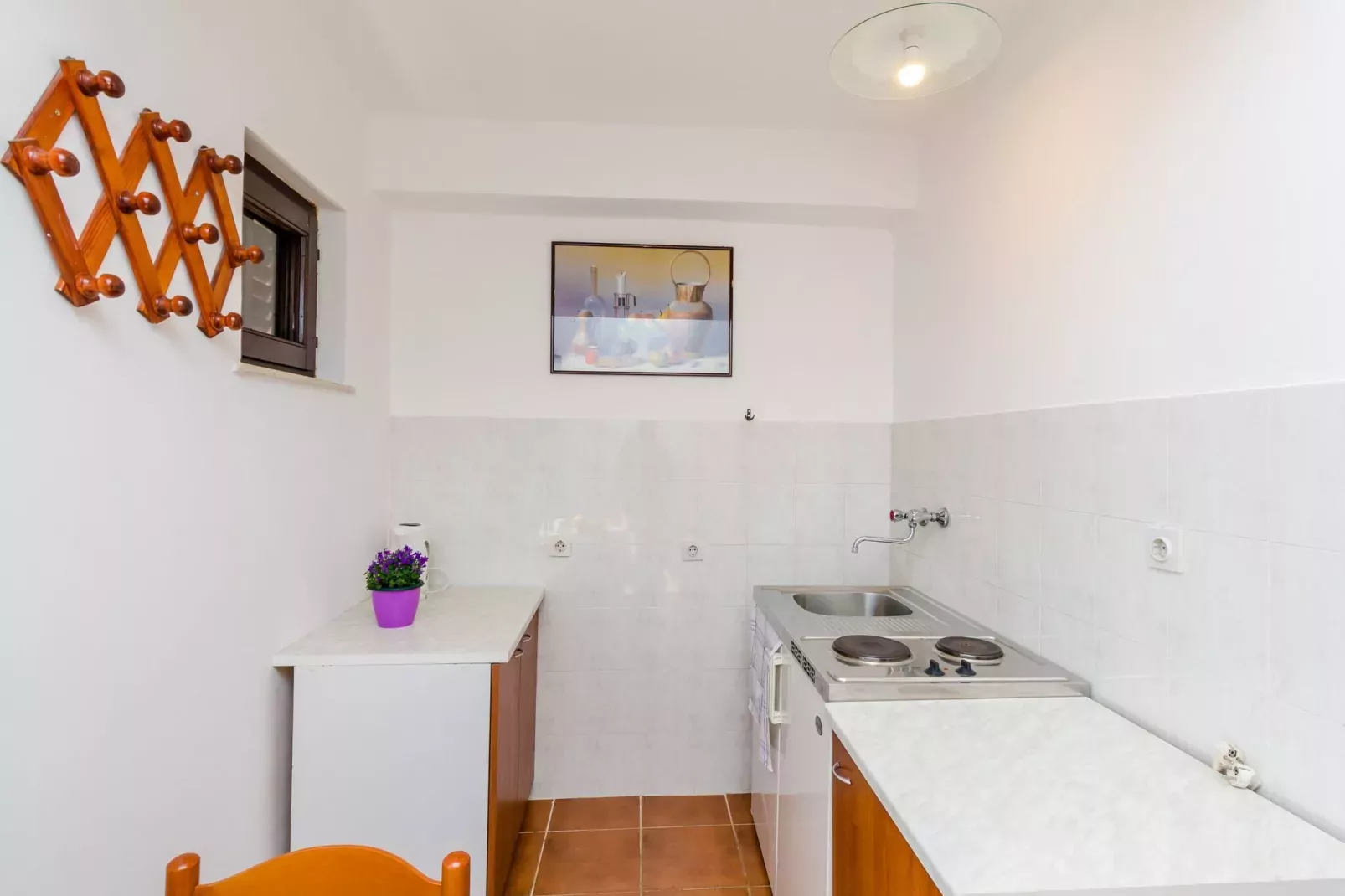 Apartments & Rooms Mihajica- Comfort Studio Apartment with Balcony and Sea View-Kitchen