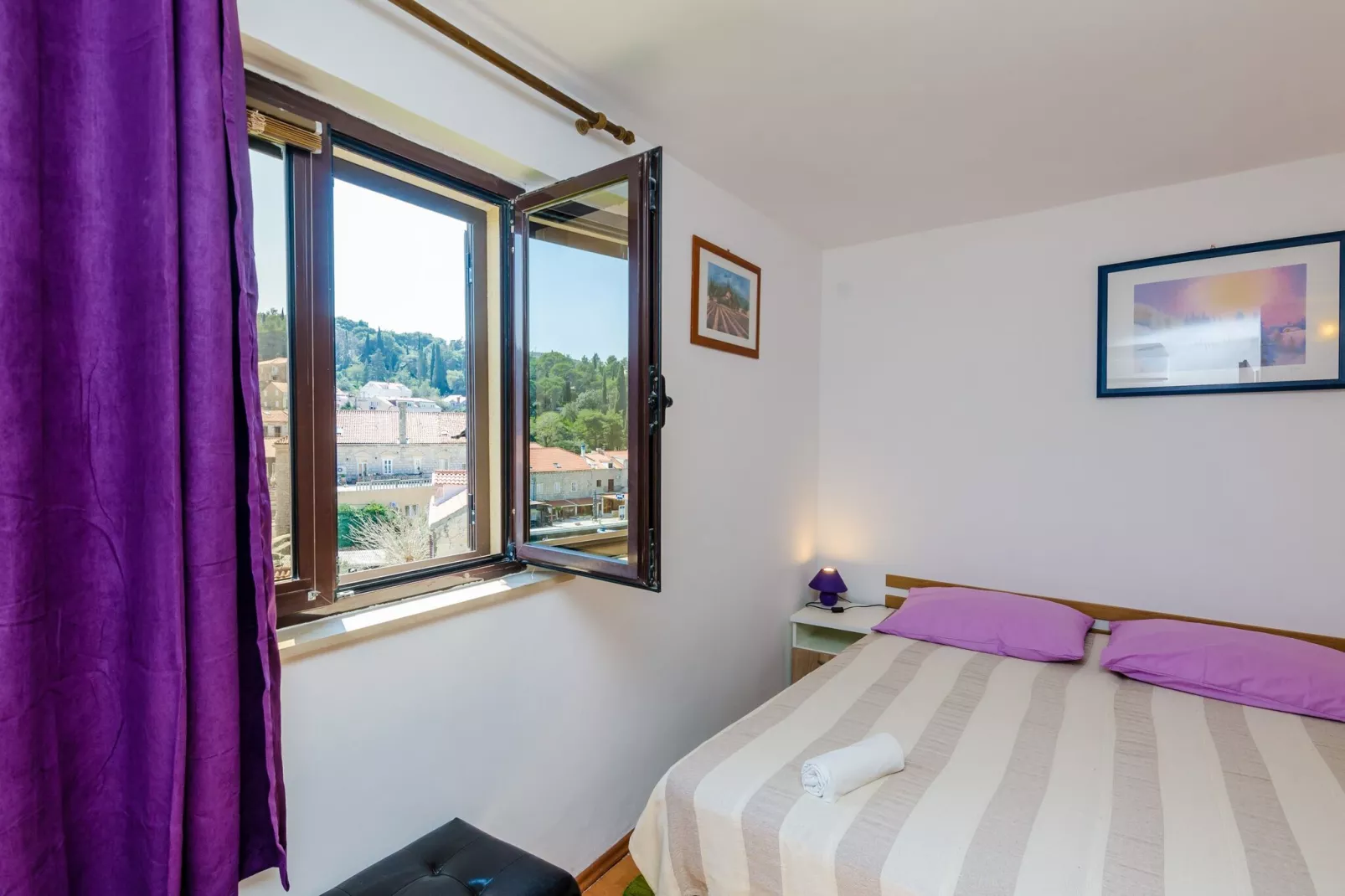 Apartments & Rooms Mihajica- Two Bedroom Apartment with Balcony and Sea View-Bedroom