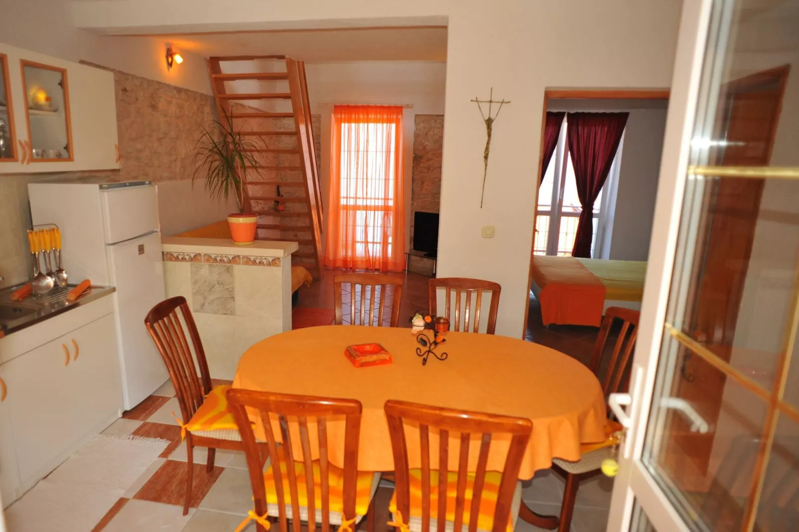 Apartments Tino- Two Bedroom Apartment with Terrace and Sea View(A2)-Dining room