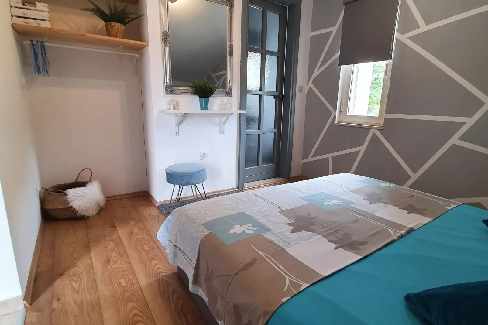 Apartments Villa Bell Memories- Studio Apartment with Terrace and Street View (A1)-Bedroom