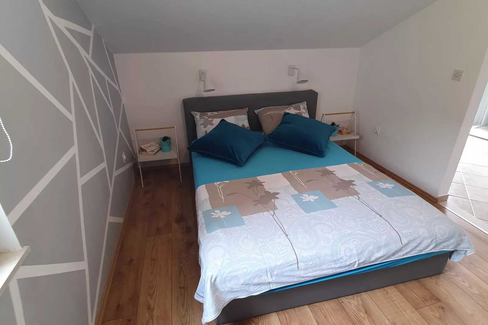Apartments Villa Bell Memories- Studio Apartment with Terrace and Street View (A1)-Bedroom