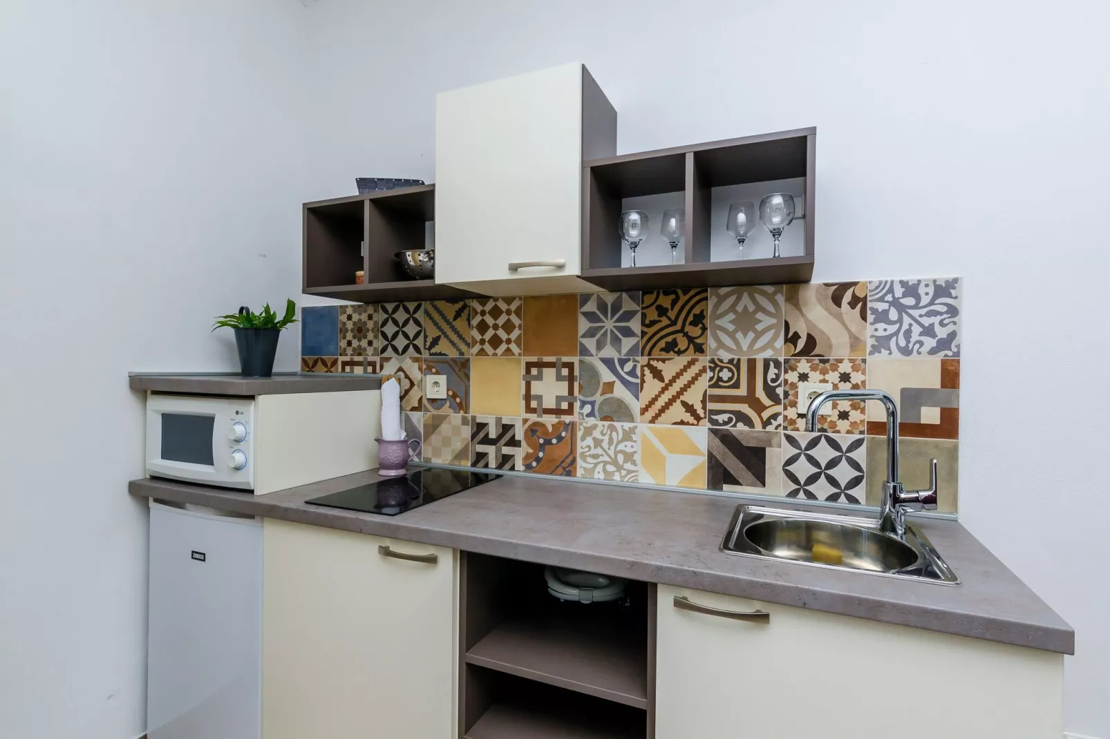Apartments Villa Bell Memories-One Bedroom Apartment with Balcony and Sea View (A4)-Kitchen