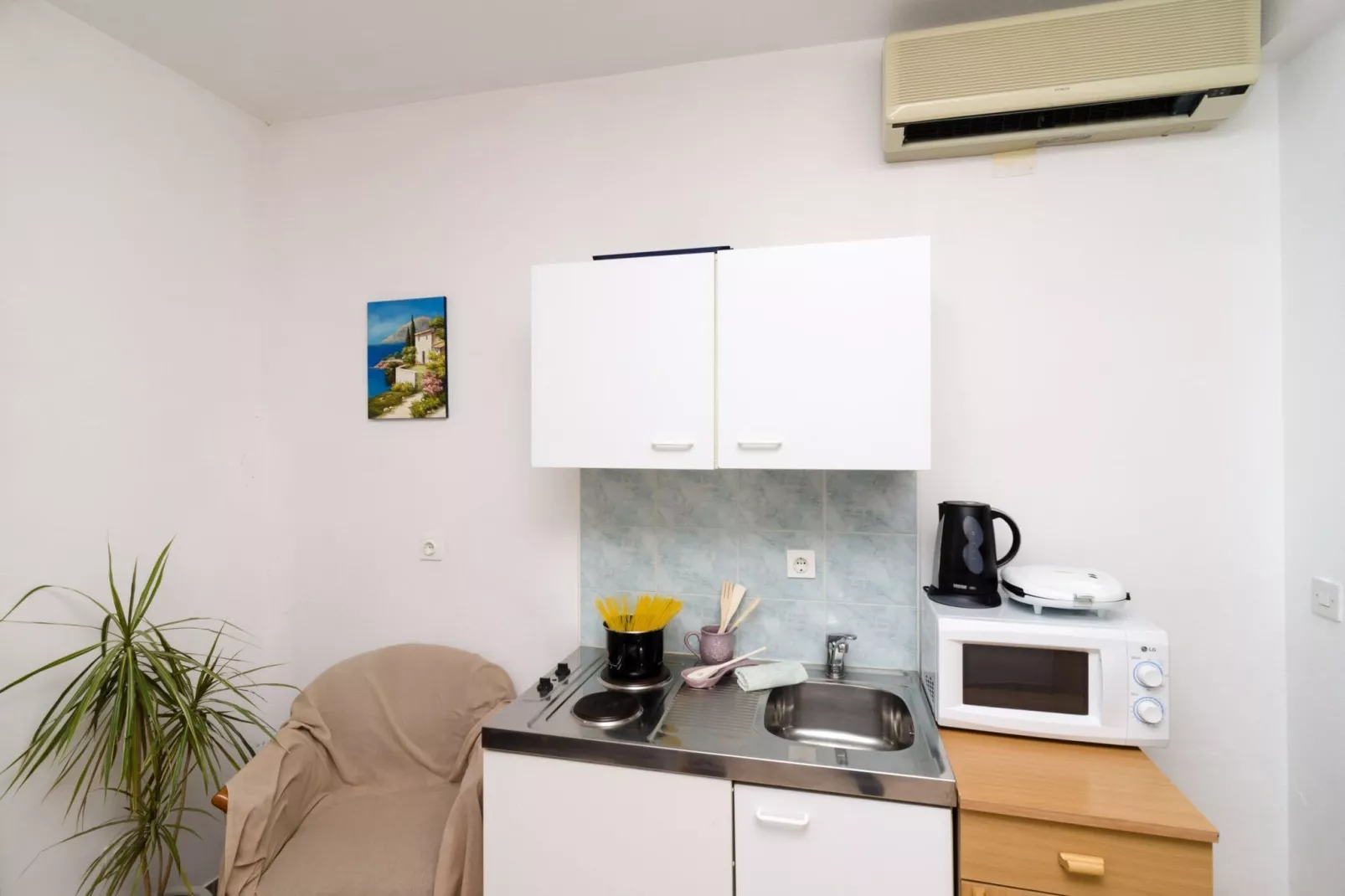 Apartments Villa Bell Memories-One Bedroom Apartment with Balcony and Sea View (A4)-Kitchen
