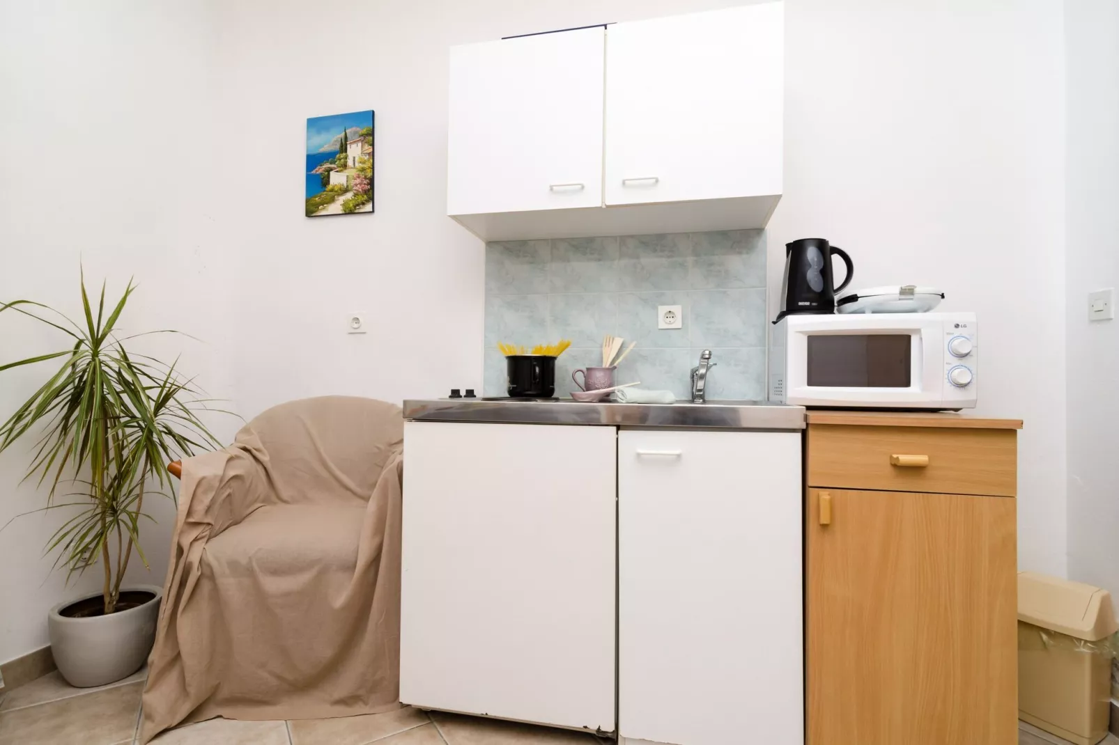 Apartments Villa Bell Memories-One Bedroom Apartment with Balcony and Sea View (A4)-Kitchen