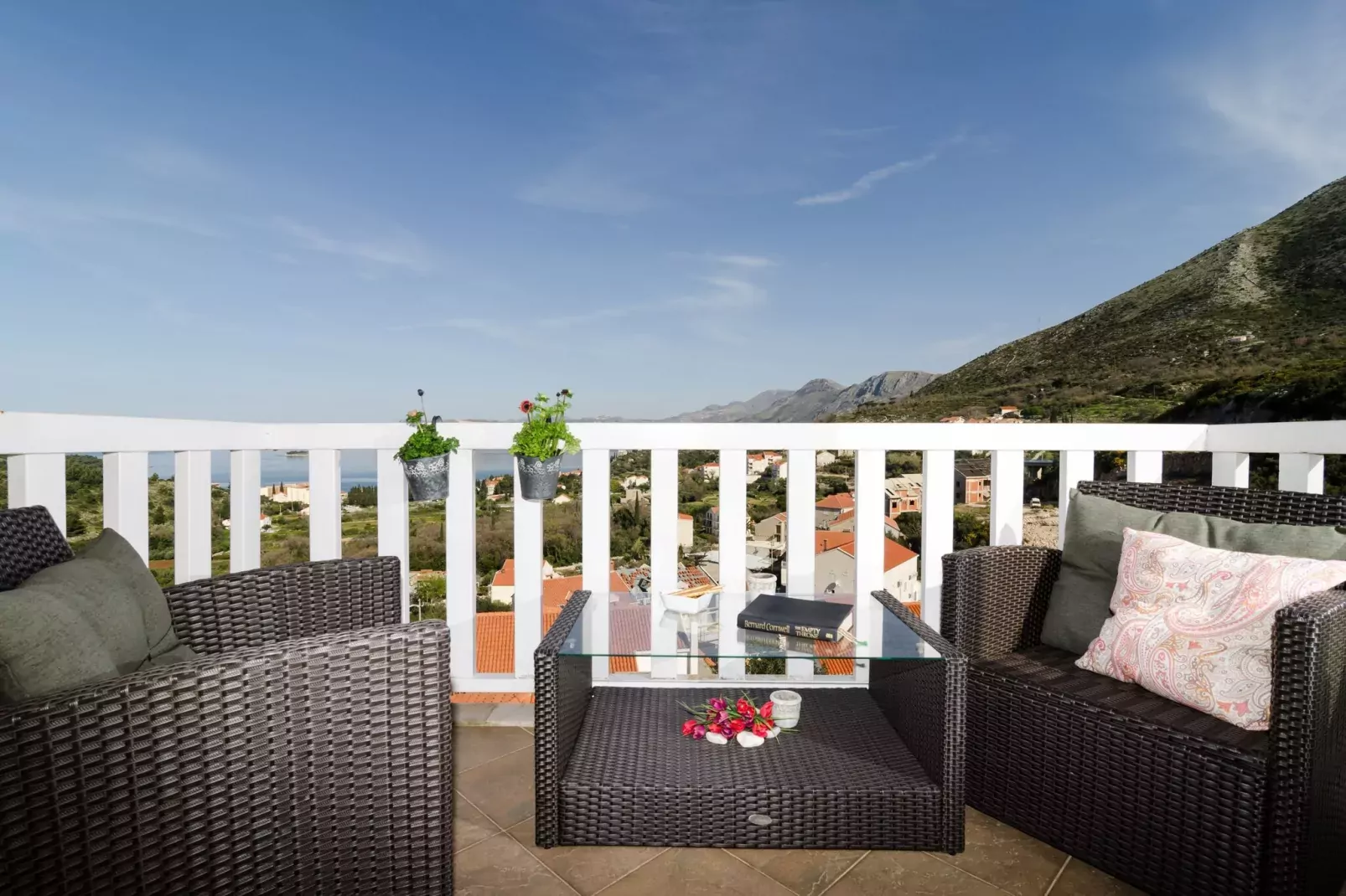 Apartments Villa Bell Memories-One Bedroom Apartment with Balcony and Sea View (A4)-Terrace balcony