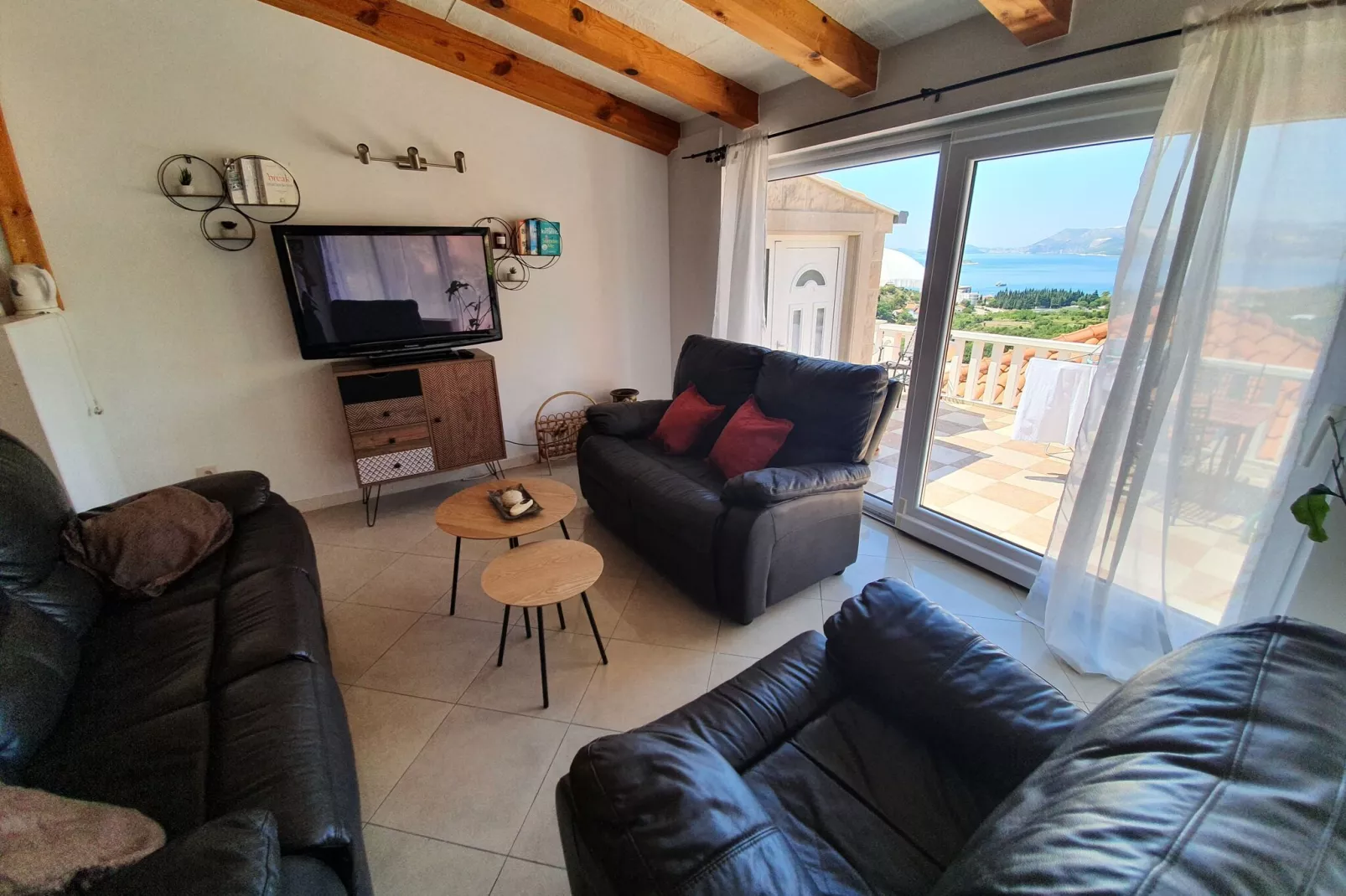 Apartments Villa Bell Memories- Two Bedroom Apartment with Shared Terrace and Sea View (A5)-Living room
