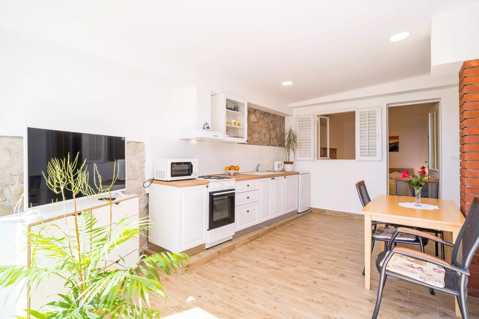 Guest House Villa Nina- Two Bedroom Apartment  with  Terrace and Sea View (Apt67)-Kitchen