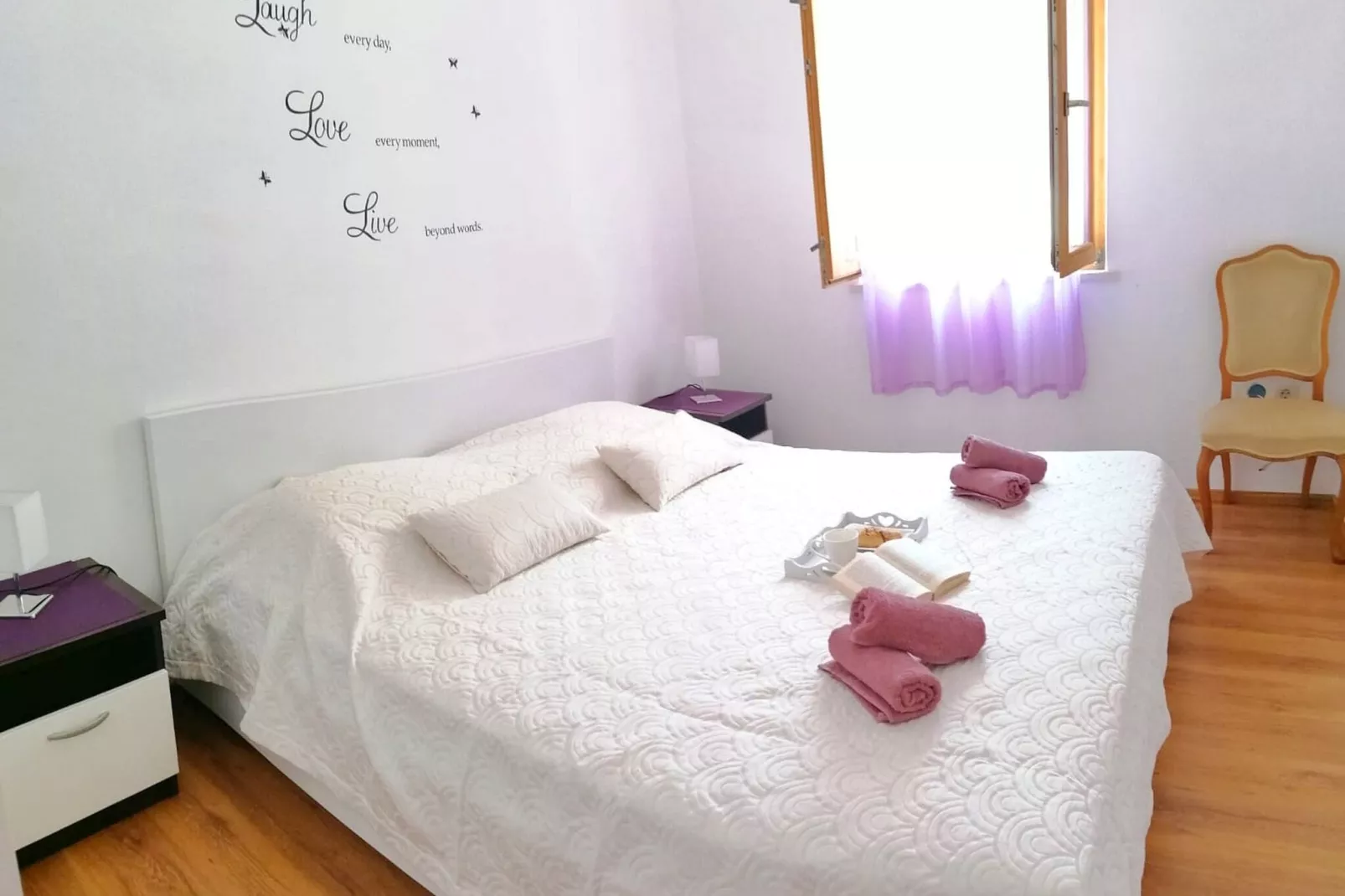 Holiday Home Blue Dream - Two Bedroom Apartment with Terrace and Sea View (A1)-Chambre
