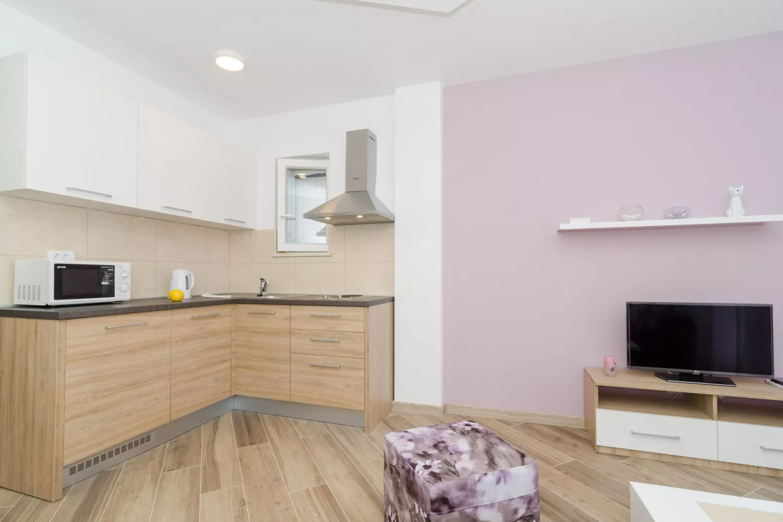 Apartments Marmo - One Bedroom Apartment with Balcony and Sea View (Apartman 1)-Kitchen
