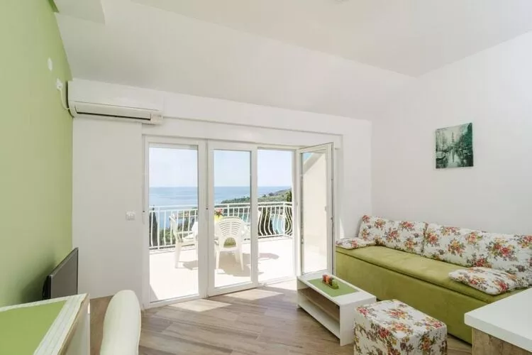 Apartments Marmo - Deluxe One Bedroom Apartment with Balcony and Sea View (Apartman 4)-Living room