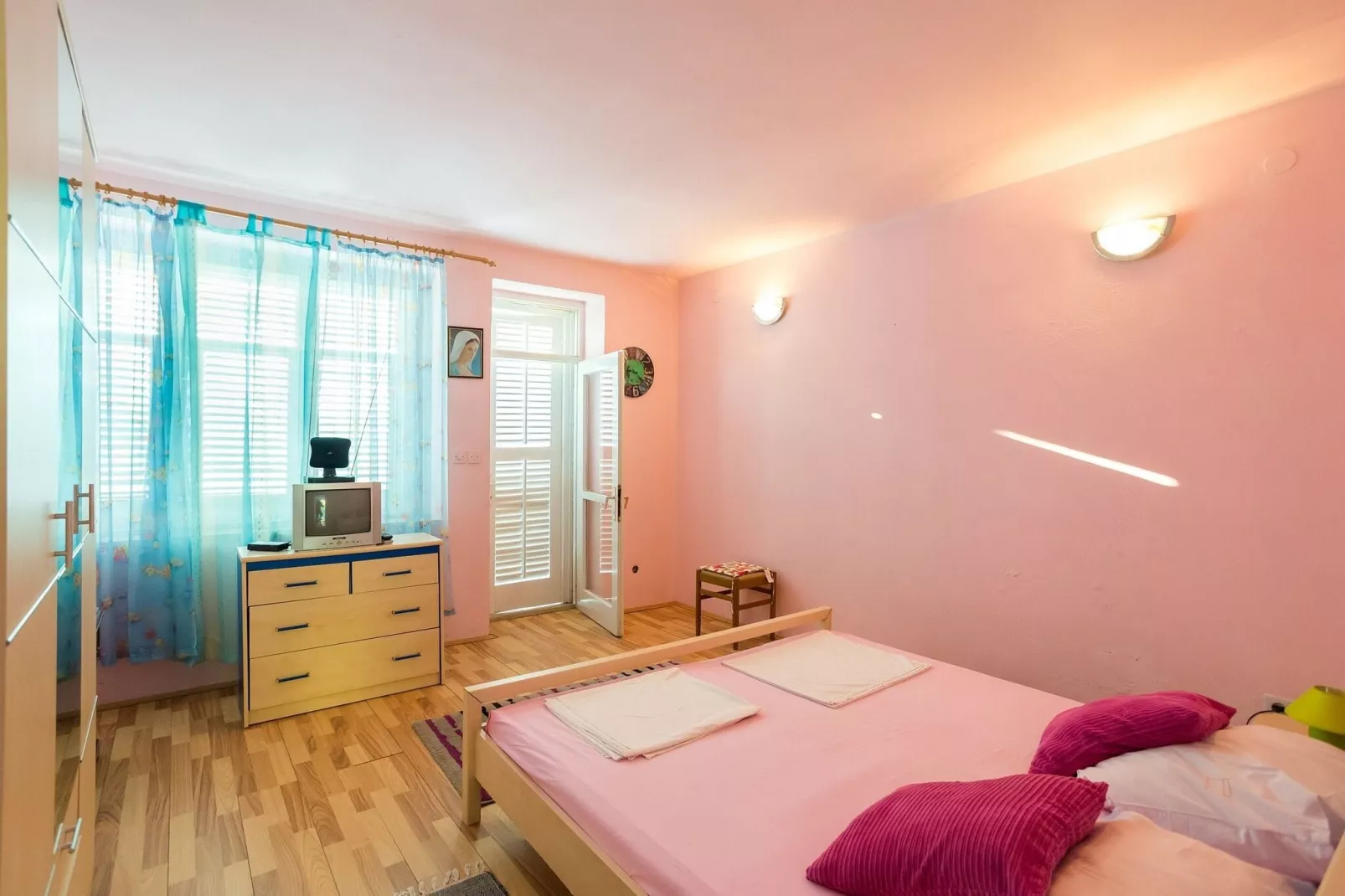 Apartments Sany- Two Bedroom Apartment with Balcony and Sea View-Bedroom