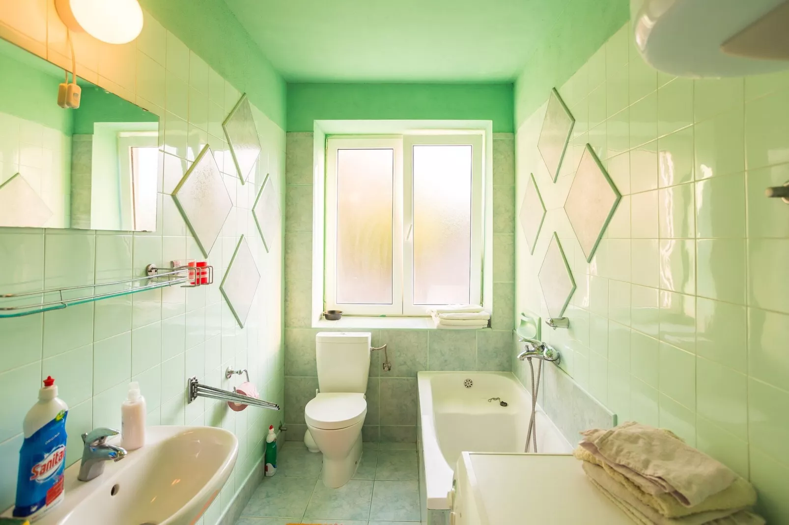 Apartments Sany- Two Bedroom Apartment with Balcony and Sea View-Bathroom