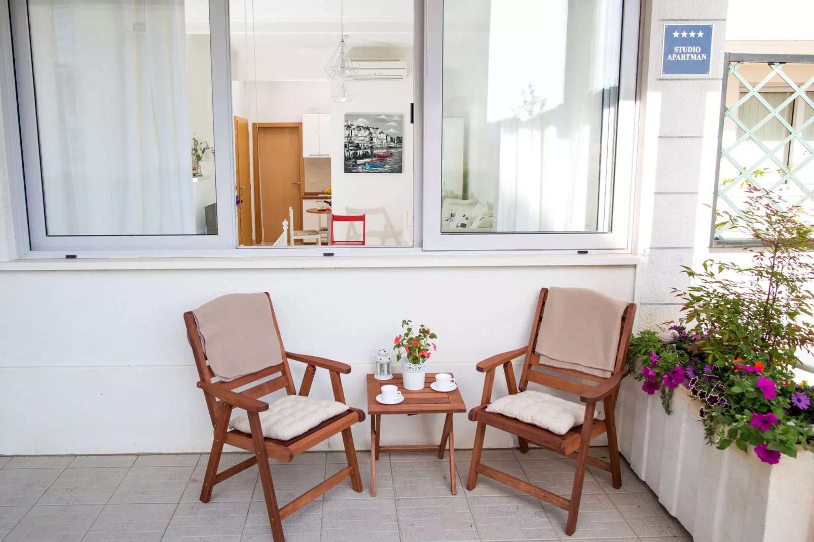 Apartment Larissa - Studio Apartment with Terrace and Partial Sea View-Terrace