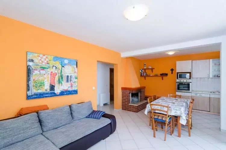 Apartments Plavac Mali- Three Bedroom Apartment with Terrace and Sea View-Living room