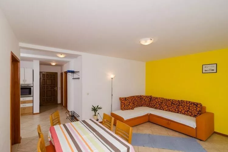 Apartments Plavac Mali- Two Bedroom Apartment with Balcony and Sea View-Living room