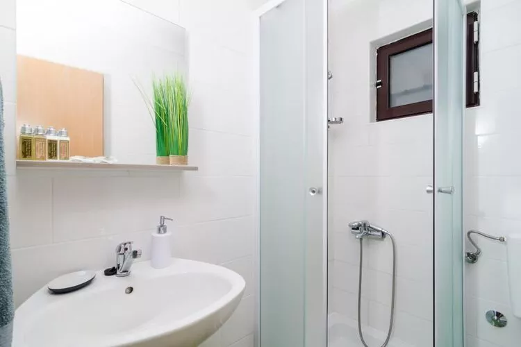 Apartments Ammos - One Bedroom Apartment with Shared Terrace and Sea View (Veliki)-Badezimmer