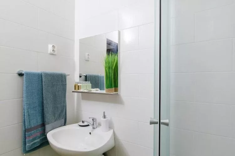 Apartments Ammos - One Bedroom Apartment with Shared Terrace and Sea View (Veliki)-Badezimmer