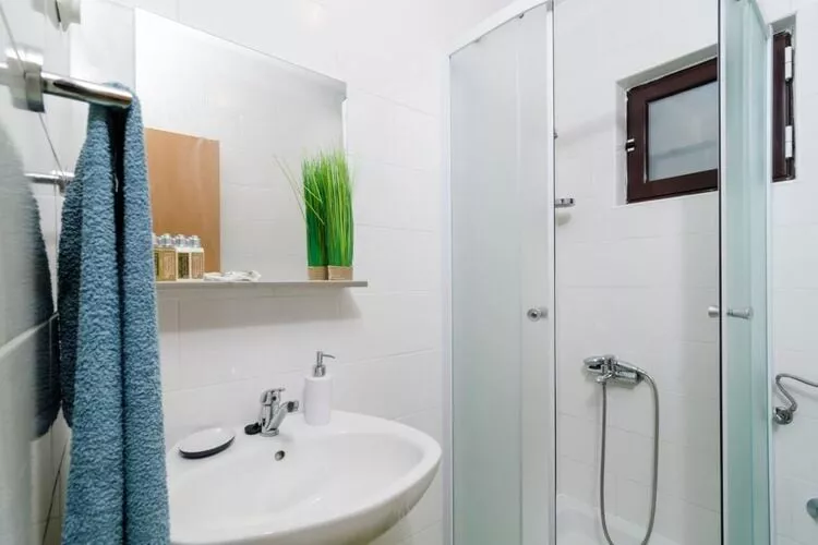 Apartments Ammos - One Bedroom Apartment with Shared Terrace and Sea View (Veliki)-Badezimmer