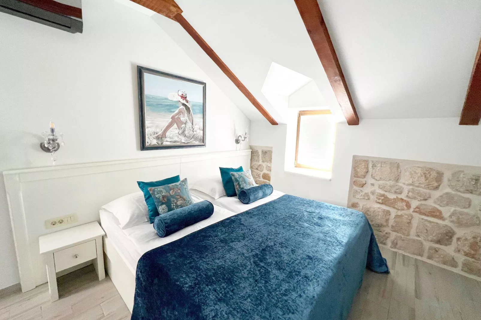 Bed&Breakfast Sorgo Palace - Deluxe Double or Twin Room with City View (Aquamarine)-Bedroom