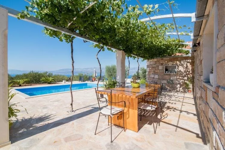 Holiday Home My Summer House - Two-Bedroom Holiday Home with Private Pool and Terrace - (ST)-Terrasse