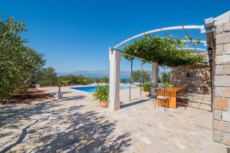 Holiday Home My Summer House - Two-Bedroom Holiday Home with Private Pool and Terrace - (ST)-Terrasse