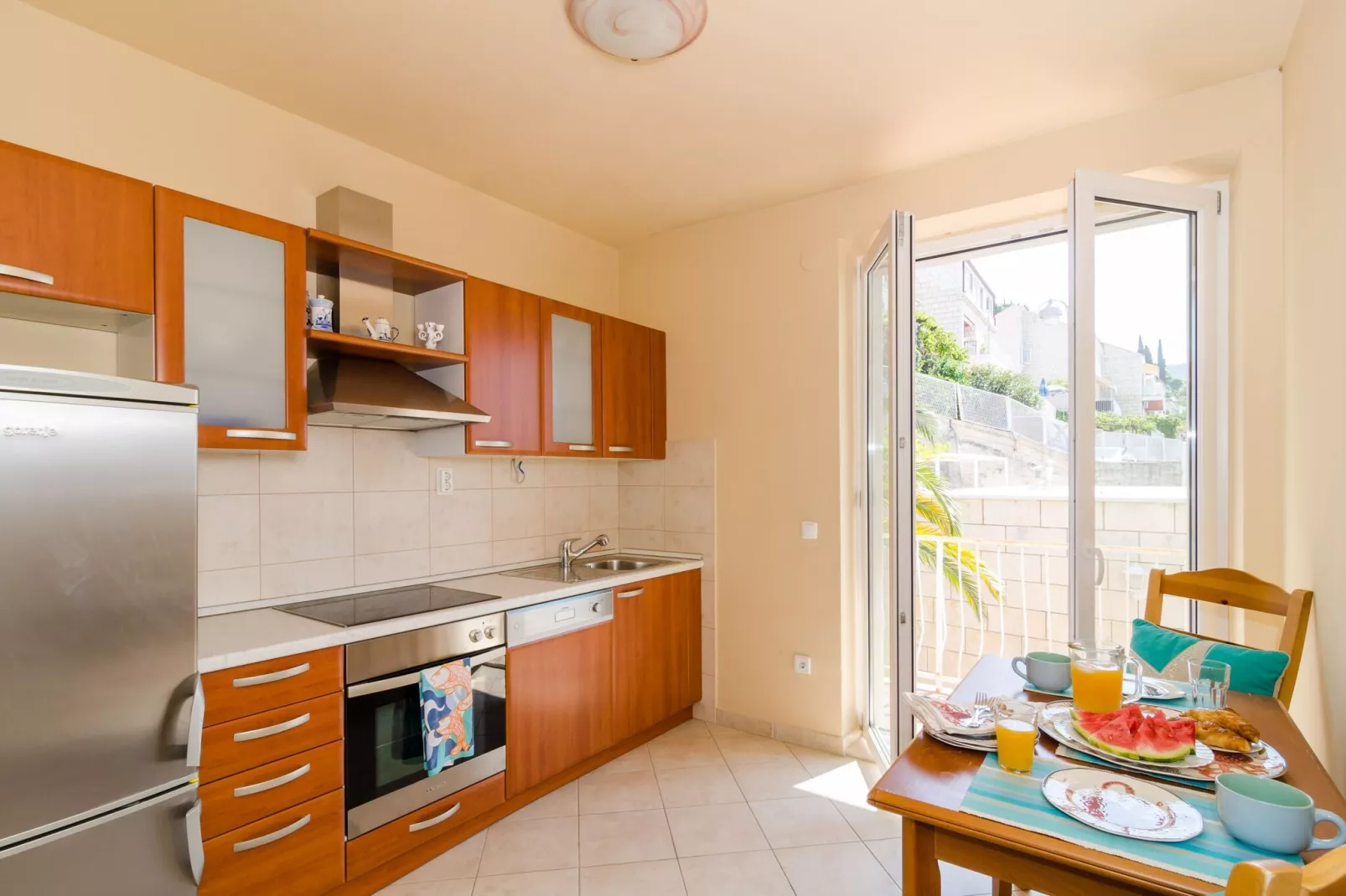 Apartments Bonavista - Superior Two Bedroom Apartment with Balcony and Sea View (A1)-Cuisine