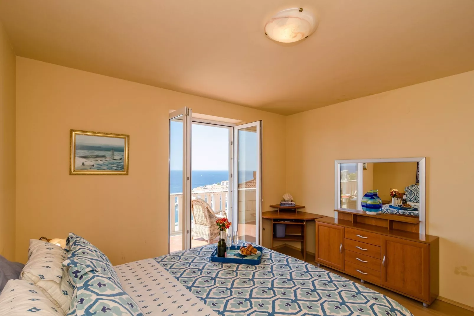 Apartments Bonavista - Superior Two Bedroom Apartment with Balcony and Sea View (A1)-Chambre