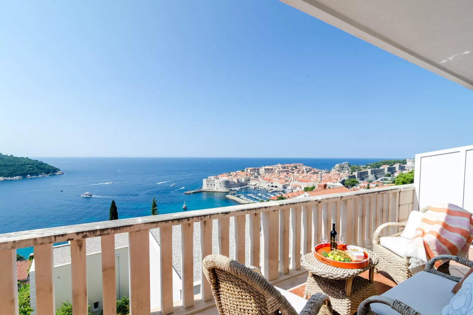 Apartments Bonavista - Superior Two Bedroom Apartment with Balcony and Sea View (A1)-Balcon-terrasse