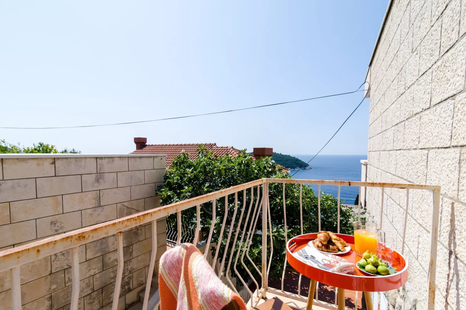 Apartments Bonavista - Superior Two Bedroom Apartment with Balcony and Sea View (A1)-Balcon-terrasse