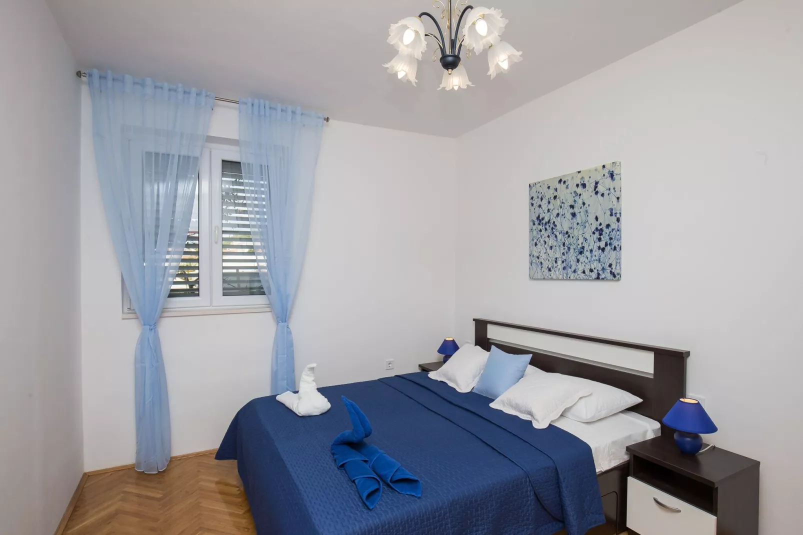 Apartments Villa Enzian - Standard Two Bedroom Apartment with Terrace and Sea View-Bedroom