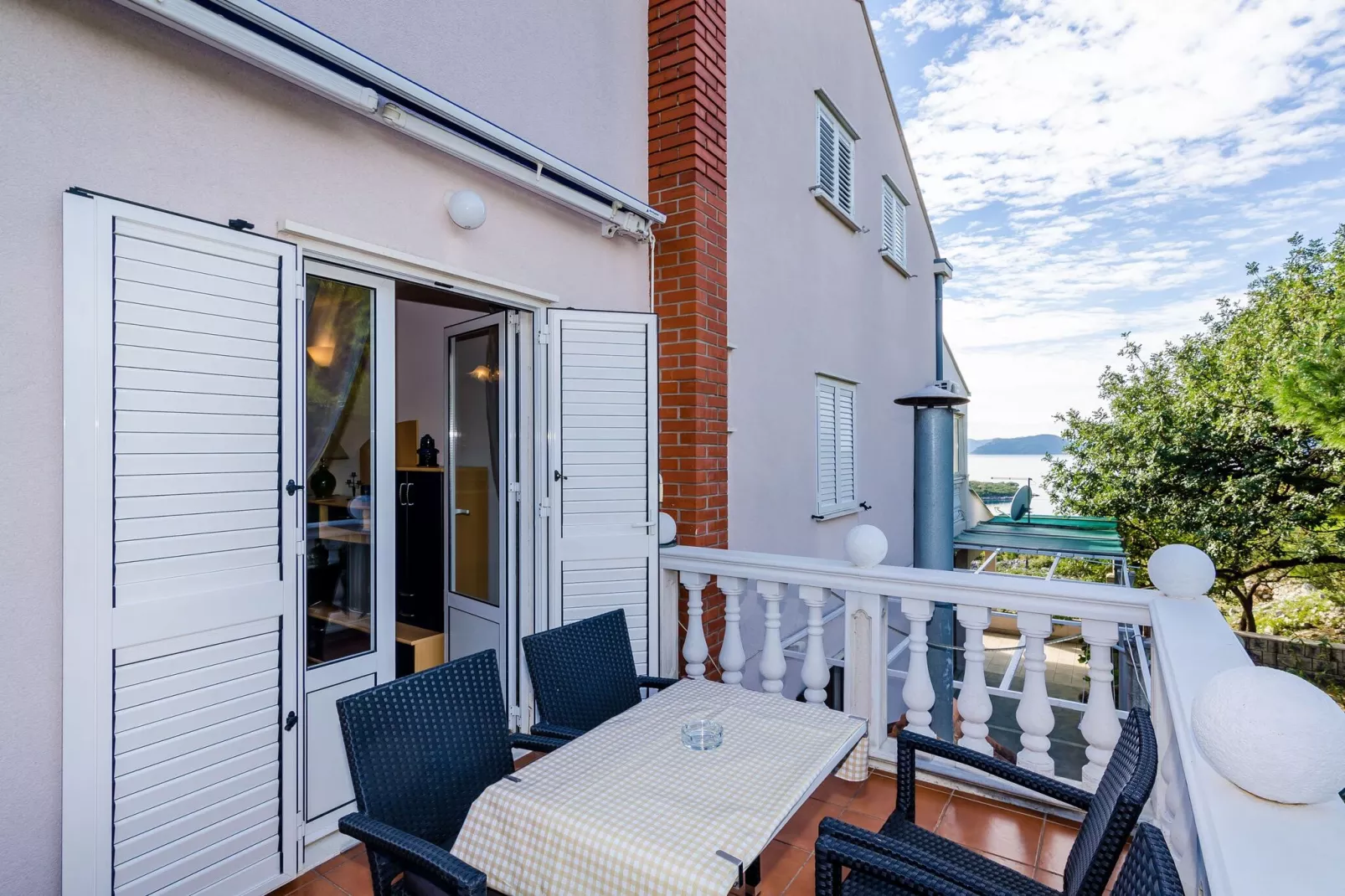 Apartment & Rooms Villa Katarina - One Bedroom Apartment with Terrace and Sea View-Balcon-terrasse