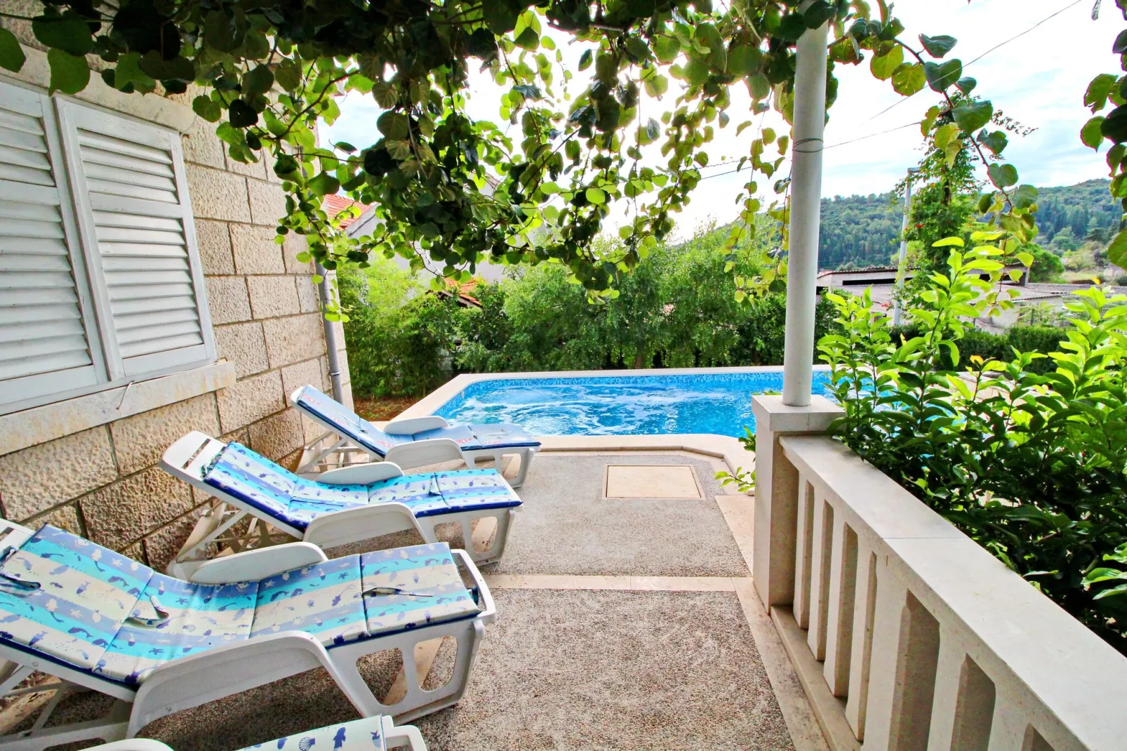 Green Garden House - Four Bedroom House with Private Pool-Piscine