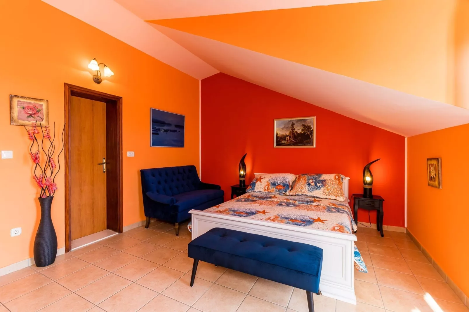 Villa Adrian - Six Bedroom Villa with Swimming pool and Sea View-Bedroom
