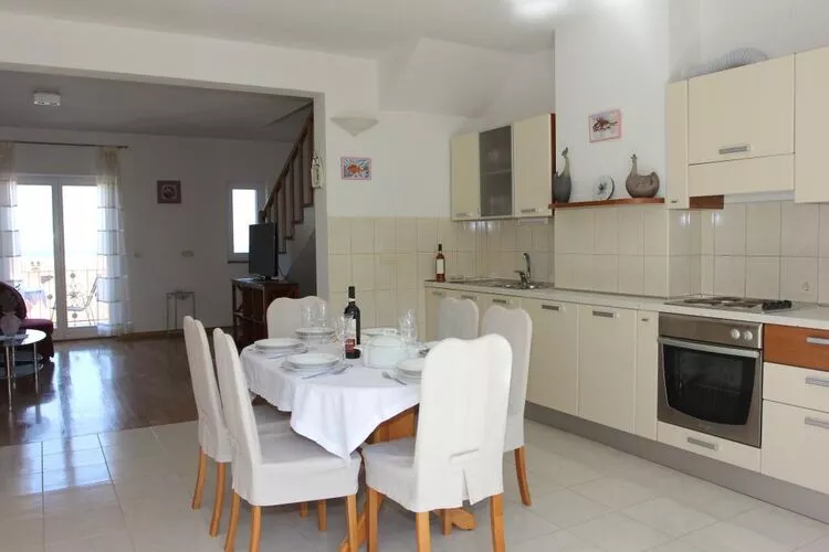 Apartments Villa Muškat - Duplex Three Bedroom Apartment with Balcony Sea View(VELIKI)-Cuisine