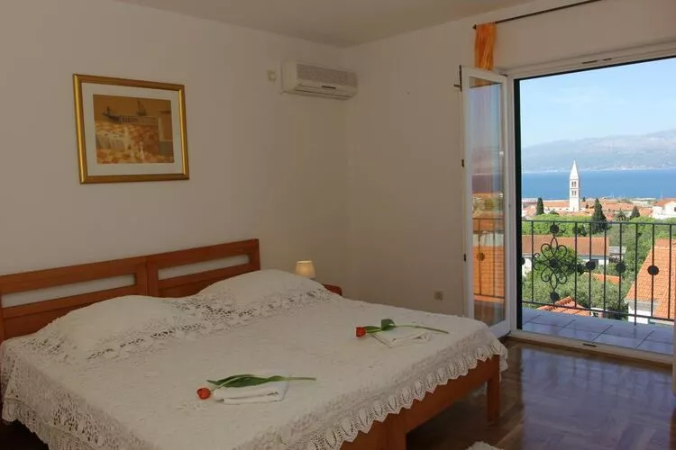 Apartments Villa Muškat - Duplex Three Bedroom Apartment with Balcony Sea View(VELIKI)-Chambre