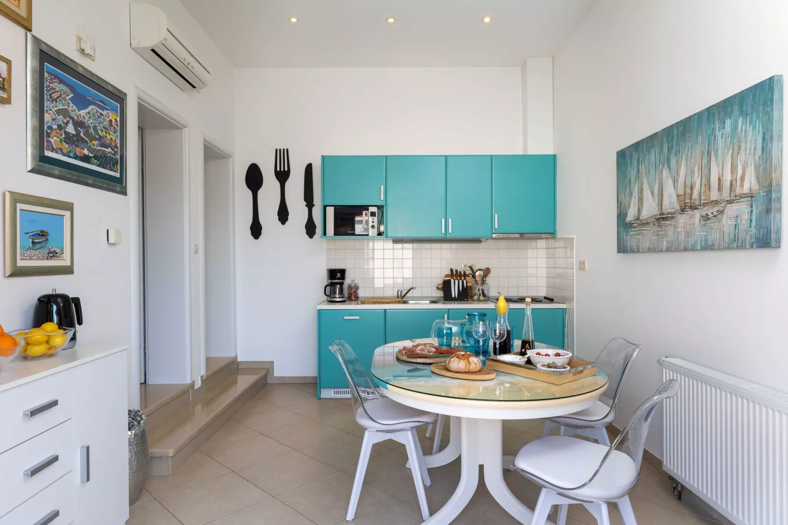 Apartments Subrenum - Comfort Two Bedroom Apartment with Terrace and Sea View (A2)-Dining room